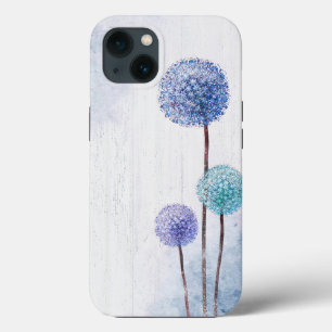Funda Para iPhone 13 Dandelis acuarela en madera