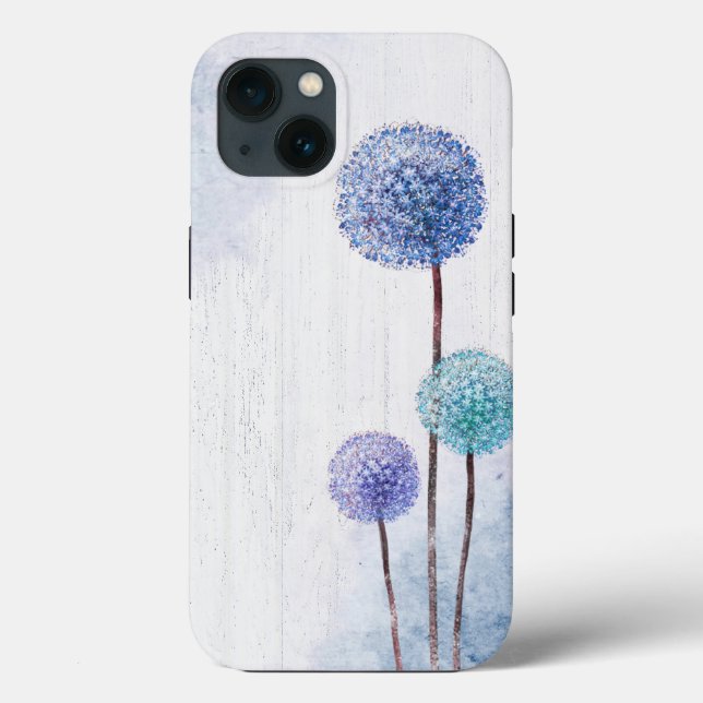 Funda De Case-Mate Para iPhone Dandelis acuarela en madera (Reverso )