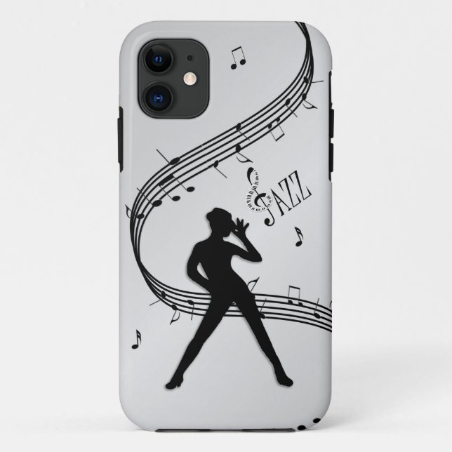 Funda De Case-Mate Para iPhone Danza de Jazz Plata (Reverso)