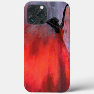 Funda Para iPhone 13 Pro Max Danza en rojo - Resumen de pintura original 