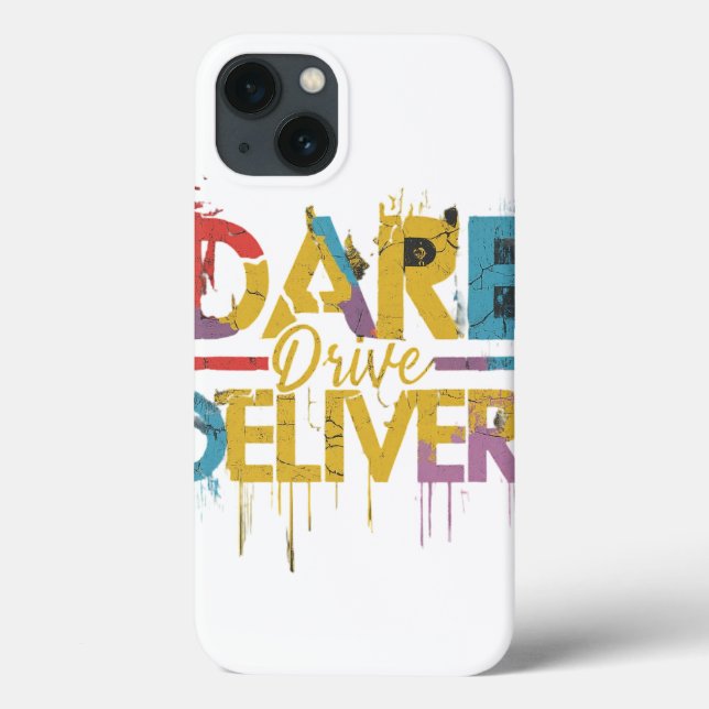 Funda De Case-Mate Para iPhone Dare, Drive, Deliver (Reverso)
