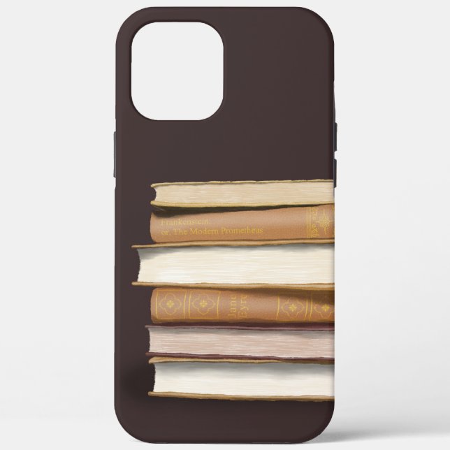 Funda De Case-Mate Para iPhone Dark Academia Antique Books (Reverso )