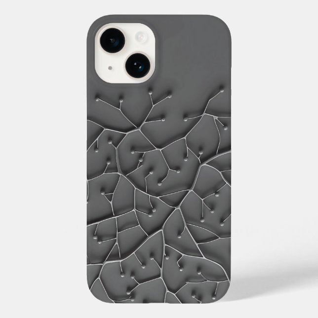 Funda De Case-Mate Para iPhone Dark Gray Organic iPhone Case Modern Texture (Reverso )