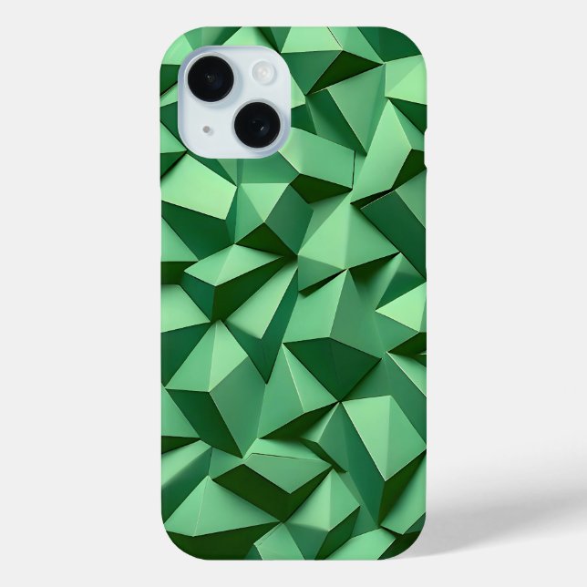 Funda De Case-Mate Para iPhone Dark Green Geometric iPhone Case Bold and Modern (Reverso )