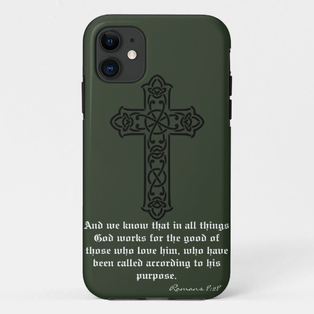 Funda De Case-Mate Para iPhone Dark Green Holly Bendice la cubierta del teléfono (Reverso)