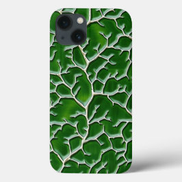Funda Para iPhone 13 Dark Green iPhone Case Vein Texture Design