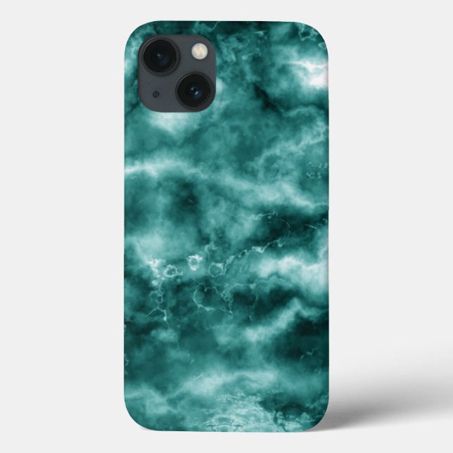 Funda De Case-Mate Para iPhone Dark Green Marble Texture (Reverso)