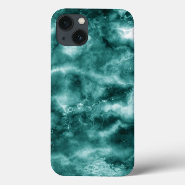 Funda De Case-Mate Para iPhone Dark Green Marble Texture (Reverso)