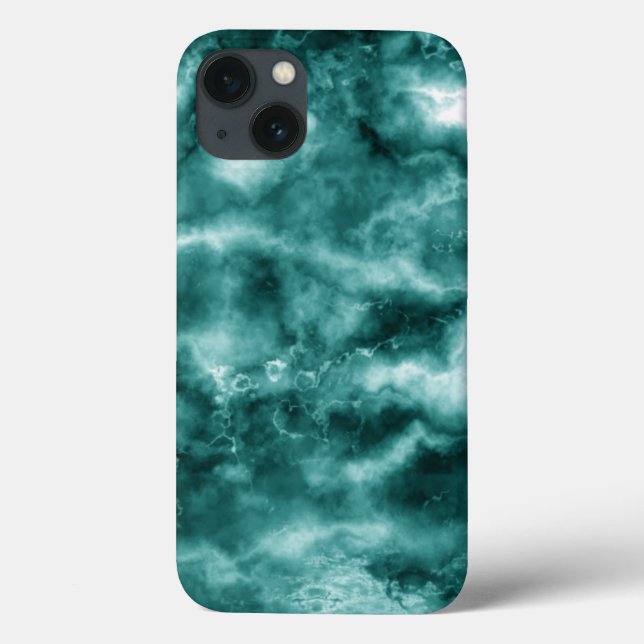 Funda De Case-Mate Para iPhone Dark Green Marble Texture (Reverso)