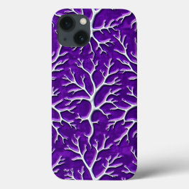 Funda Para iPhone 13 Dark Purple iPhone Case with Vein Texture