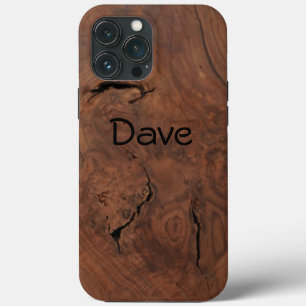 Funda Para iPhone 13 Pro Max Dark Walnut Wood look