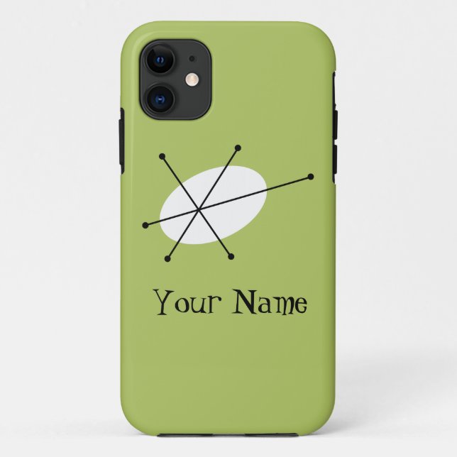 Funda De Case-Mate Para iPhone Dazzle Green 'Name' iPhone case vertical (Reverso)