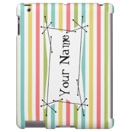 Funda Para iPhone 13 Dazzle Stripe Classic Name iPad horizontal
