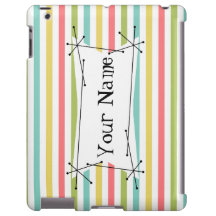 Dazzle Stripe Classic Name iPad horizontal en espa