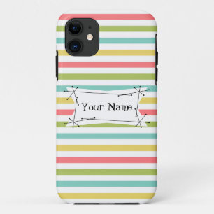 title_seo2 Dazzle Stripe Name Classic iPhone case vertical