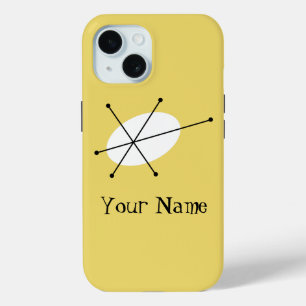 Funda Para iPhone 15 Dazzle Yellow 'Name' iPhone case vertical