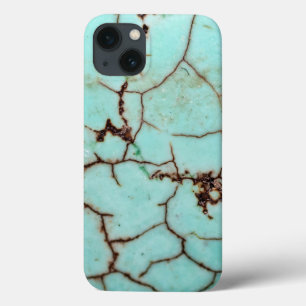 Funda Para iPhone 13 De la serie Gemstone - Turquesa agrietada