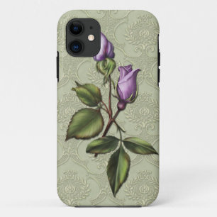 Funda Para iPhone 11 De los capullos de rosa púrpuras femeninos #2