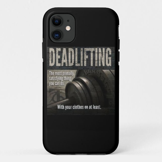 Funda De Case-Mate Para iPhone Deadlift - Gracioso Meme Gym - Novedad de entrenam (Reverso)