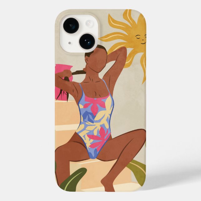 Funda De Case-Mate Para iPhone Debajo del Sol Sonriente (Reverso )