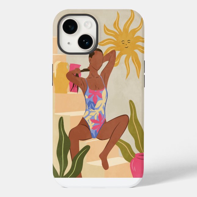 Funda De Case-Mate Para iPhone Debajo del Sol Sonriente (Reverso )