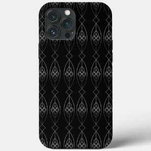 Funda Para iPhone 13 Pro Max Deco negro y plateado