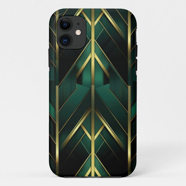 Funda De Case-Mate Para iPhone Deco Verde (Reverso)