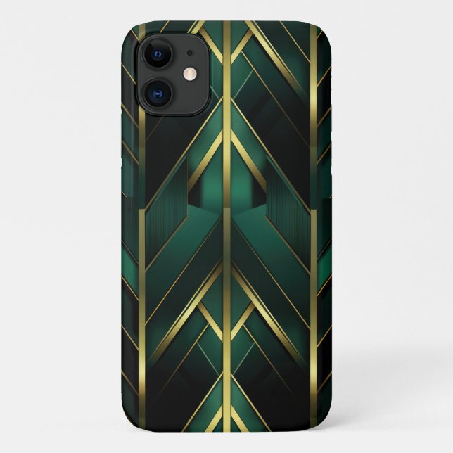 Funda De Case-Mate Para iPhone Deco Verde (Reverso)