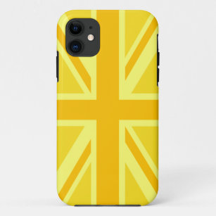 Funda Para iPhone 11 Decoración británica amarilla soleada de la