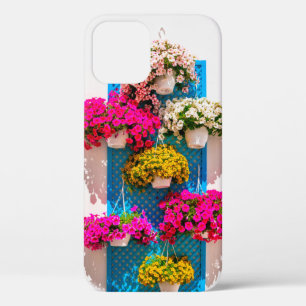 Funda Para iPhone 12 decoración de flores en las paredes de estilo étni