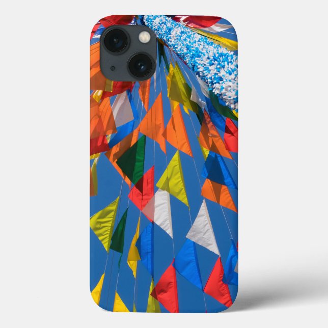 Funda De Case-Mate Para iPhone Decoración de la bandera triangular (Reverso)