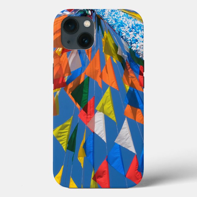 Funda De Case-Mate Para iPhone Decoración de la bandera triangular (Reverso )