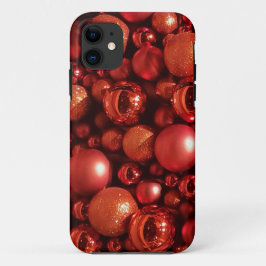 Funda Para iPhone 11 Decoración de los navidades en tonos rojos
