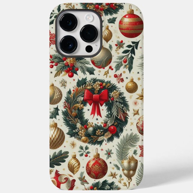 Funda De Case-Mate Para iPhone Decoración de Navidades sin inconvenientes (Reverso )
