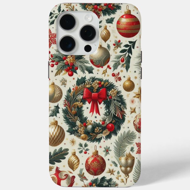 Funda De Case-Mate Para iPhone Decoración de Navidades sin inconvenientes (Reverso )