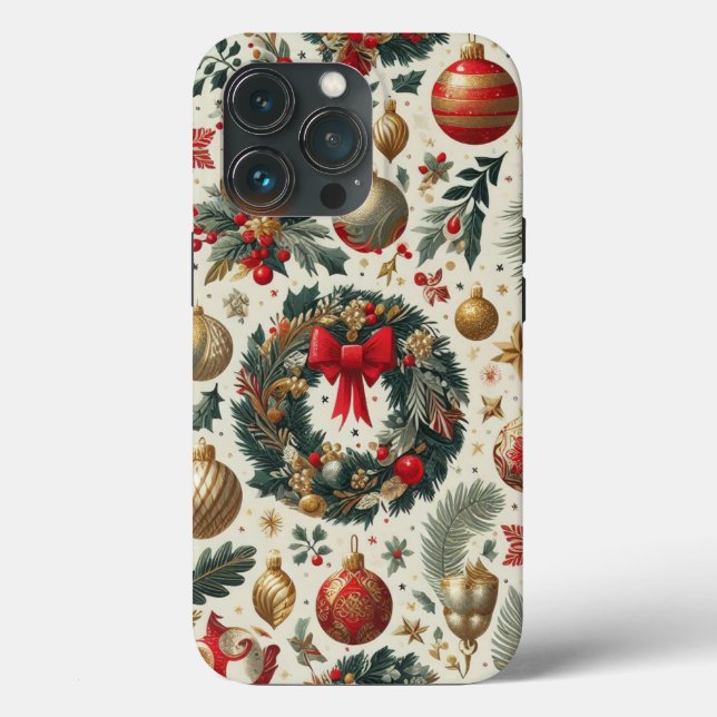 Funda De Case-Mate Para iPhone Decoración de Navidades sin inconvenientes (Reverso )