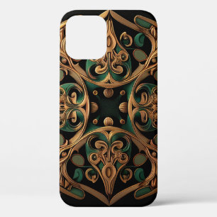 Funda Para iPhone 12 Decoración del patrón de arcilla ornamental de bro