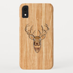 Funda Para iPhone XR Decoración estilo Grain de madera de la cabeza del