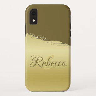 Funda Para iPhone XR Decoración metalizado de oro de lujo sobre oro mil