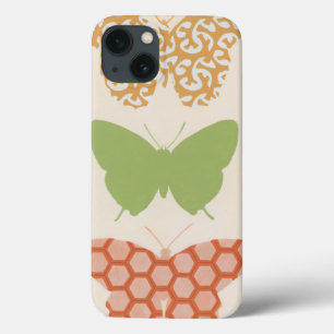 Funda Para iPhone 13 Decorative Butterfly Patterns on Cream Background