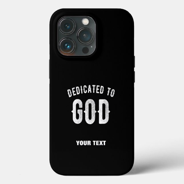 FUNDA DE Case-Mate PARA iPhone DEDICADO A DIOS PERSONALIZABLE GUAY TEXTO BLANCO (Reverso )