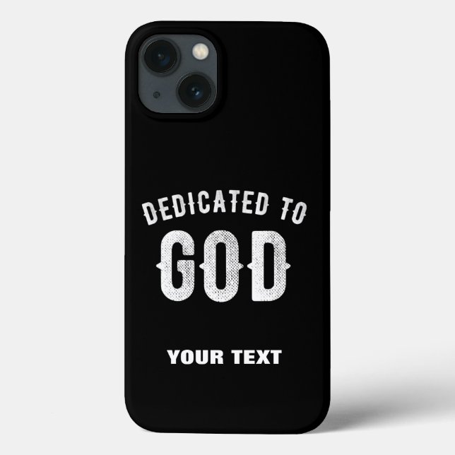 FUNDA DE Case-Mate PARA iPhone DEDICADO A DIOS PERSONALIZABLE GUAY TEXTO BLANCO (Reverso)