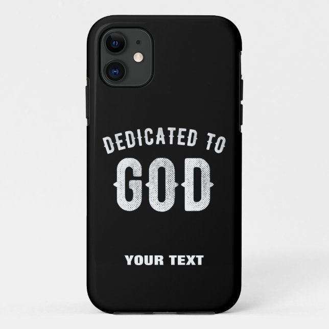 FUNDA DE Case-Mate PARA iPhone DEDICADO A DIOS PERSONALIZABLE GUAY TEXTO BLANCO (Reverso)