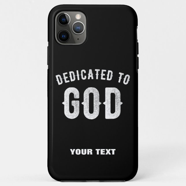 FUNDA DE Case-Mate PARA iPhone DEDICADO A DIOS PERSONALIZABLE GUAY TEXTO BLANCO (Reverso)