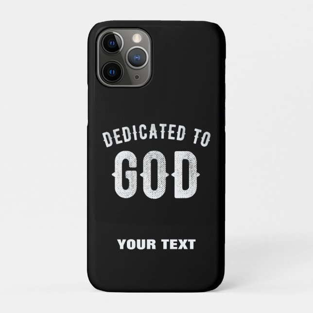 FUNDA DE Case-Mate PARA iPhone DEDICADO A DIOS PERSONALIZABLE GUAY TEXTO BLANCO (Reverso)
