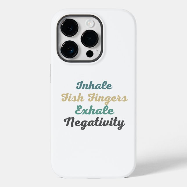 Funda De Case-Mate Para iPhone Dedos de peces inhalados Exhalan Negatividad Estuc (Reverso )
