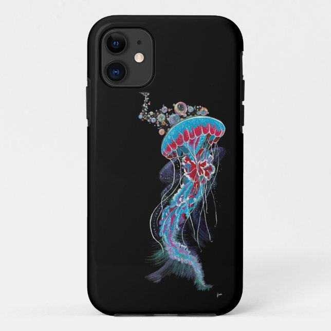 Funda De Case-Mate Para iPhone Deep Descent Fluorescente Jellyfish (Reverso)