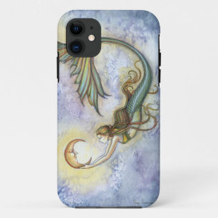Deep Sea Moon Mermaid Fantasy Art iPhone 5 Funda