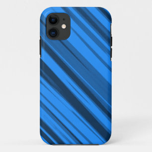 Funda Para iPhone 11 Deep Sky Blue Stripes Marítimo Arte gráfico sin pr