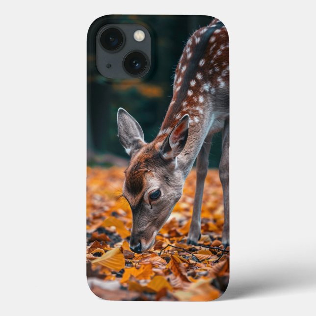 Funda De Case-Mate Para iPhone Deer forestal otoñal (Reverso)